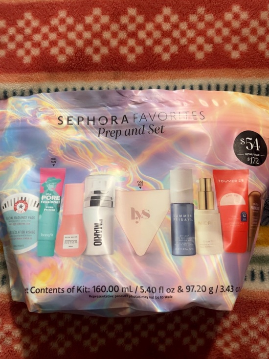 Sephora Other - Sephora Favorites Prep and Set Kit - Iridescent Holographic Pouch